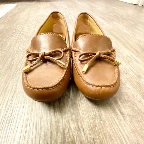 Michael Kors Tan Leather Loafers - Picture 2 of 5